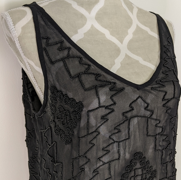 NWT True Religion sheer beaded tank top - Picture 3 of 6